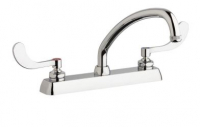 Chicago Faucets W8D-L9E1-317ABCP Workboard Faucet, 8''